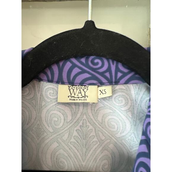 Katherine Way size XS purple knee length dress - Picture 2 of 3